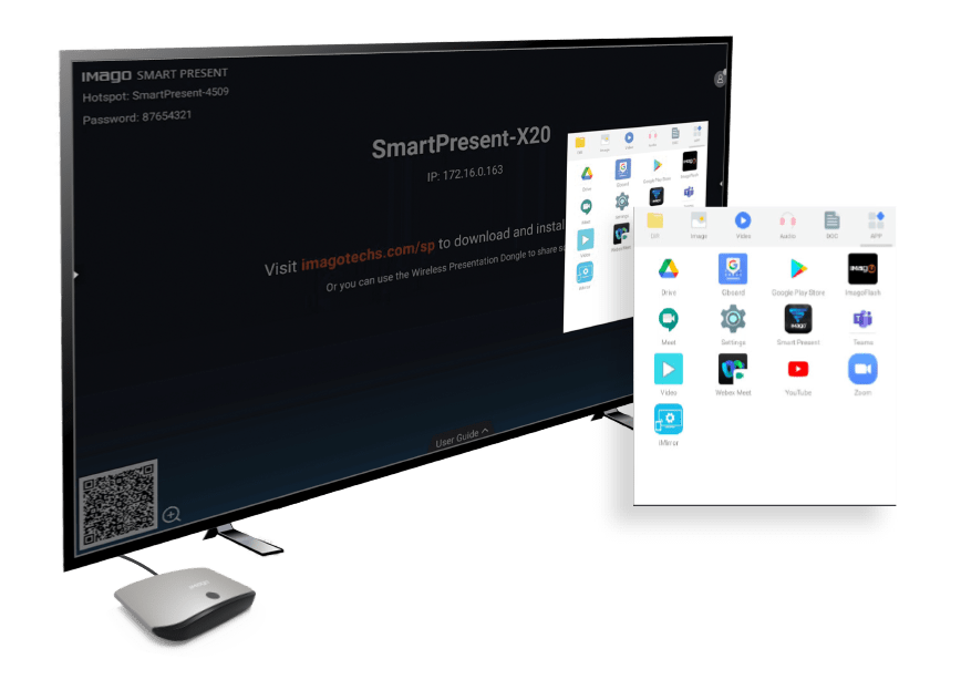 Smart Present X20 Pro: Smart Wireless Presentation & Collaboration System